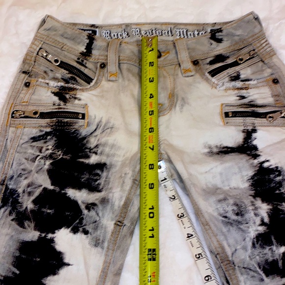 Rock Revival Moto Jeans Cladelle Size 24 New without Tags Exc Condition - Picture 4 of 16